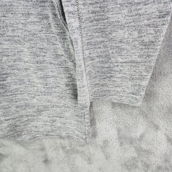 Mens Heather Gray Eddie Bauer Sweatshirt 1/4 Zip Long Sleeve Mock Neck L - Picture 3 of 9